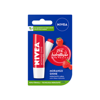 NIVEA Hidratante Labial Morango Shine 4,8 g